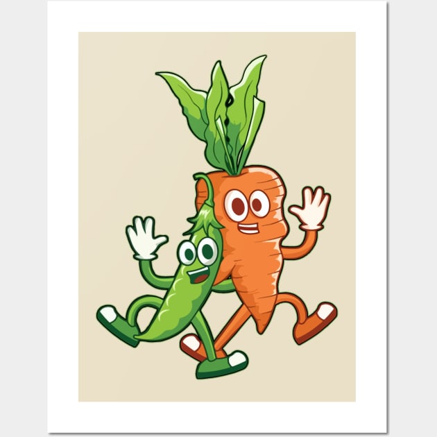 peas and carrots Wall Art by binding classroom